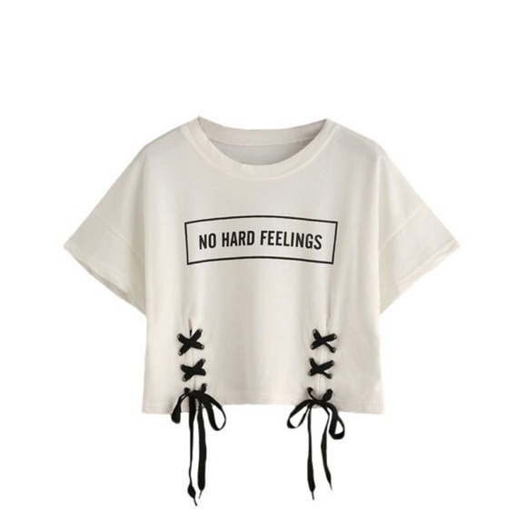 Tops - 🆕🌸LACED UP TOP “NO HARD FEELINGS”